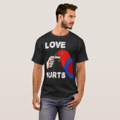 liefde doet vrouw eclectus parrot t-shirt (Voorkant volledig)