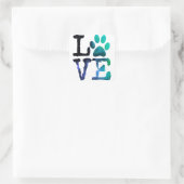 Liefde, Dog Paw Print Sticker (Tas)