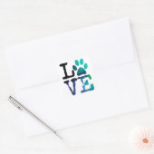 Liefde, Dog Paw Print Sticker (Envelop)