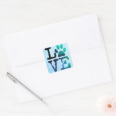 Liefde, Dog Paw Print Sticker (Envelop)