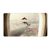 Liefde Dolfijnen adreslabel Etiket (Voorkant)