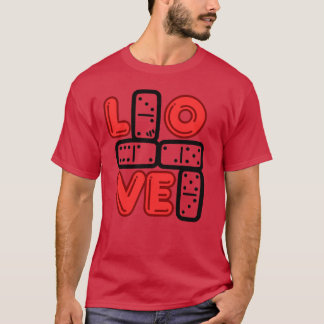 Liefde dominostenen vriend t-shirt