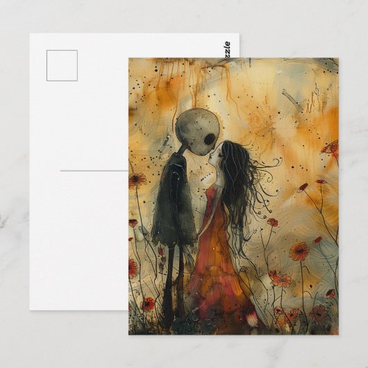 Liefde Donkere Kunst Briefkaart (Voorkant / Achterkant)