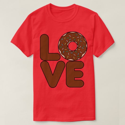 Liefde Donut Chocolate T-shirt (Design voorkant)
