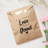 Liefde Donut Treat Bruiloft Favor Bag Bedankzakje (Gezegeld)