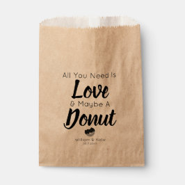 Liefde Donut Treat Bruiloft Favor Bag Bedankzakje