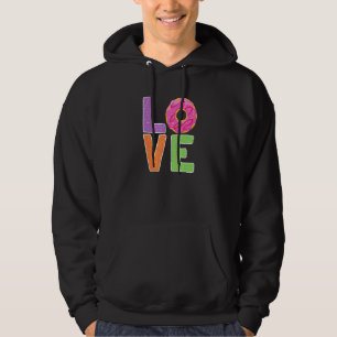 Liefde Donuts Bakker Bakken Vrouwen Gebak Hoodie