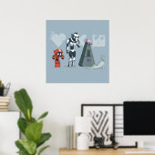 Liefde dood en robots drie robots poster (Thuiskantoor)