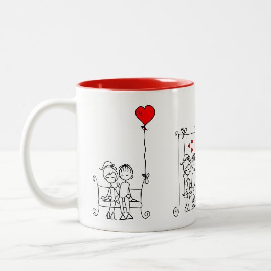 Liefde Doodle 1 van 3 Mok (Links)
