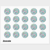 Liefde Doodle Tapijt Ronde Sticker (Vel)