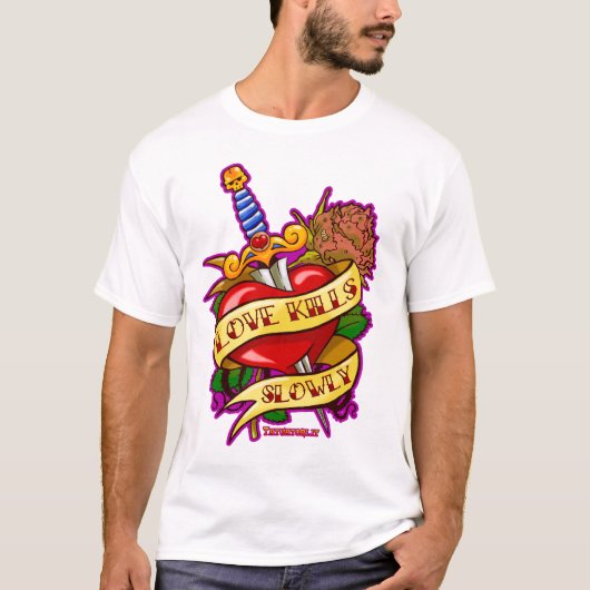 Liefde doodt langzaam t-shirt (Voorkant)