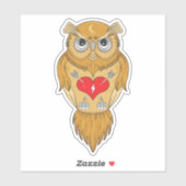 Liefde doodt | uilillustratie sticker (Vel)