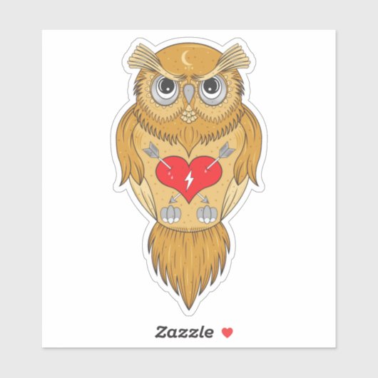 Liefde doodt | uilillustratie sticker (Vel)