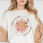 Liefde door de maan Retro Boho Sun Tri-Blend Shirt