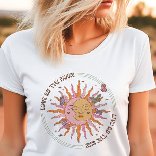 Liefde door de Maan Retro Boho Zon Tri-Blend Shirt
