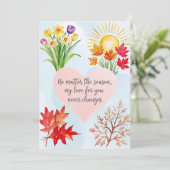 Liefde door de seizoenen Kaart (Staand voorkant)