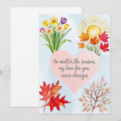 Liefde door de seizoenen Kaart (Voorkant / Achterkant)