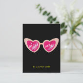 Liefde door een roze bril kaart (Staand voorkant)