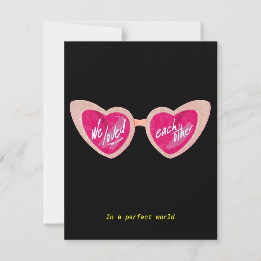 Liefde door een roze bril kaart (Voorkant)