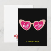Liefde door een roze bril kaart (Voorkant / Achterkant)