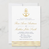 Liefde door het zee gouden anker nautische marine  kaart (Voorkant)