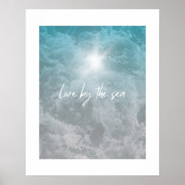 Liefde door het zee muurkunst poster