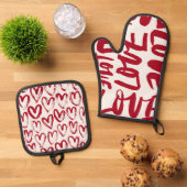 Liefde door Sommer Hamilton Ovenwant & Pannenlap Set (Top down)