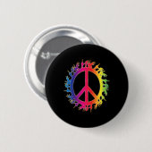 Liefde Dove Vrede Gebarentaal Hand Talking Leraar Ronde Button 5,7 Cm (Voorkant /achterkant)