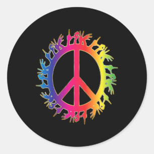 Liefde Dove Vrede Gebarentaal Hand Talking Leraar Ronde Sticker