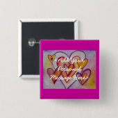 Liefde draagt aangepaste persoonlijke Buttonnen Vierkante Button 5,1 Cm (Voorkant /achterkant)