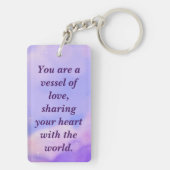 Liefde - Draginie bevestiging sleutelhanger. Sleutelhanger (achterkant)