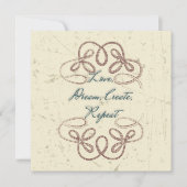 Liefde, dromen, Creëer, het design van de Folk her Kaart (Voorkant)