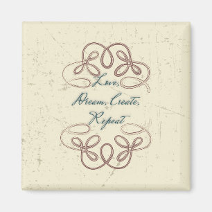 Liefde, dromen, Creëer, het design van de Folk her Magneet