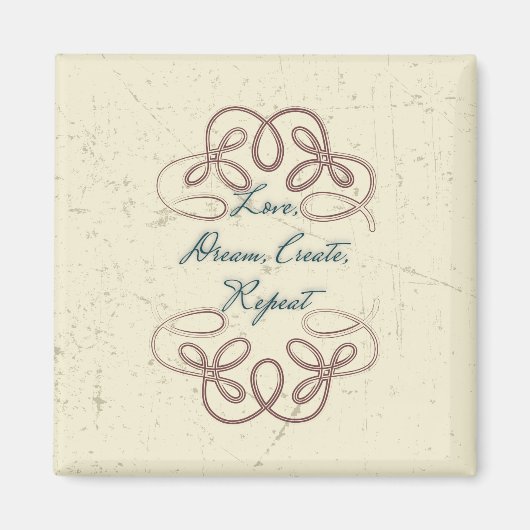 Liefde, dromen, Creëer, het design van de Folk her Magneet (Voorkant)