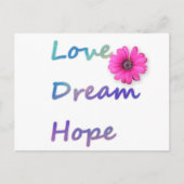 Liefde, Dromen, Hoop Bloem Briefkaart (Voorkant)