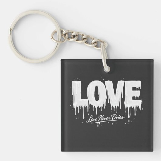 Liefde Droog Nooit Sleutelhanger (voorkant)
