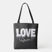 Liefde Droog Nooit Tote Bag (Achterkant)