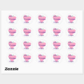 Liefde, Droom, Hoop Hart Ronde Sticker (Vel)