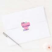 Liefde, Droom, Hoop Hart Ronde Sticker (Envelop)