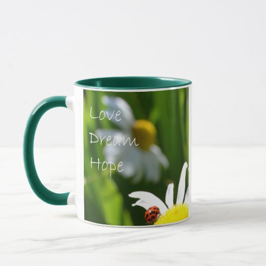 Liefde, droom, hoop mok (Links)