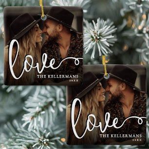Liefde Dubbelzijdige Twee Foto Keramisch Ornament