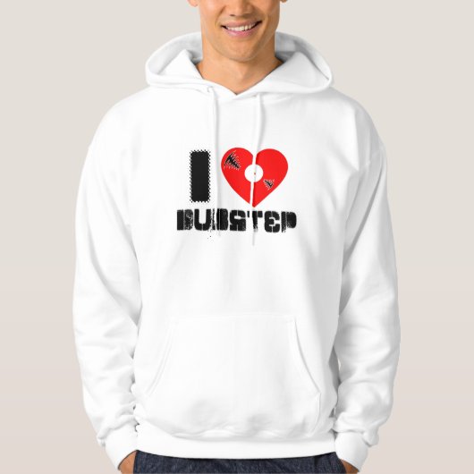 liefde dubstep vinyl hart hoodie (Voorkant)