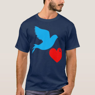 Liefde duif prachtig vormgegeven Tortelduifjes dra T-shirt