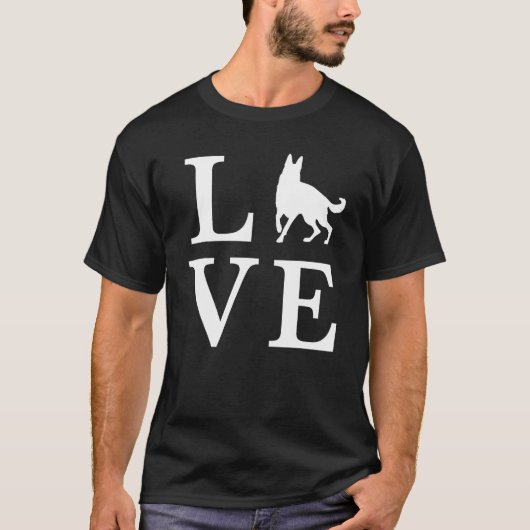 LIEFDE - Duitse Herdershond T-shirt (Voorkant)
