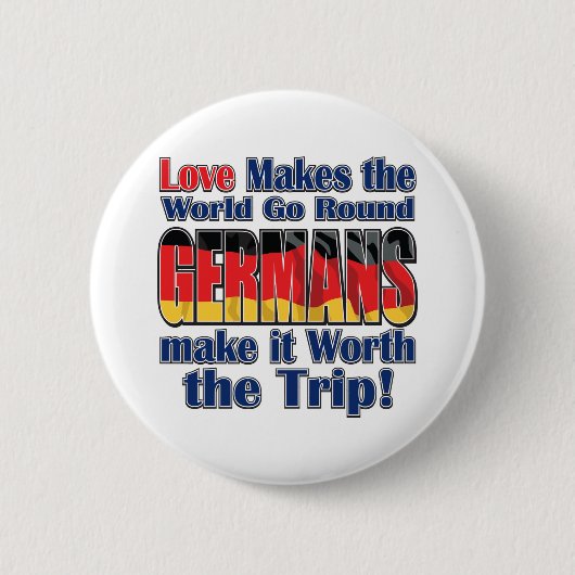 Liefde-Duitsers Ronde Button 5,7 Cm (Voorkant)