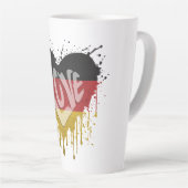 Liefde Duitsland Vlag Latte Mok (Rechterhoek)