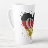 Liefde Duitsland Vlag Latte Mok (Linkerhoek)