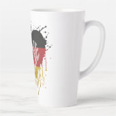 Liefde Duitsland Vlag Latte Mok (Rechts)