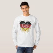 Liefde Duitsland Vlag T-shirt (Voorkant volledig)
