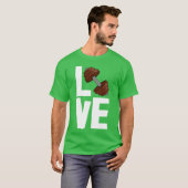 Liefde Dumbbell-vrienden T-shirt (Voorkant volledig)